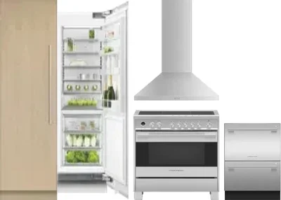 5 Piece Package Includes Refrigerator, Freezer, Range, Hood And Dishwasher
